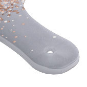 Silberne Rose Gold Glitzer Glitzern Name Schneidebrett (Ecke)