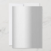 Silberne Rose Gold Moderne Luxushochzeit Einladung (Rückseite)