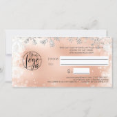 Silberne Rose Gold-Schnee-Pine-Logo-Geschenkgutsch (Rückseite)