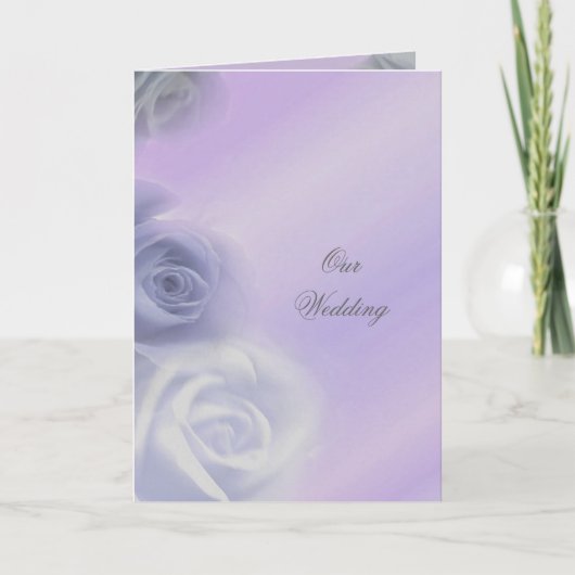 Silberne Rose Hochzeitkarte Einladung (Vorderseite)
