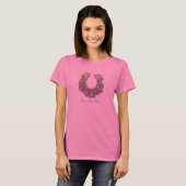 Silberne Rose Horseshoe T-Shirt (Vorne ganz)