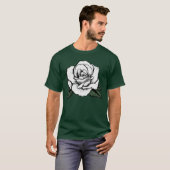 silberne Rose T-Shirt (Vorne ganz)