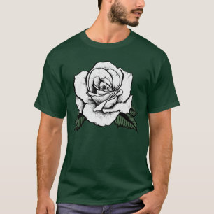 silberne Rose T-Shirt