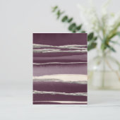 Silberne Rosen-lila abstrakter Druck Postkarte (Stehend Vorderseite)