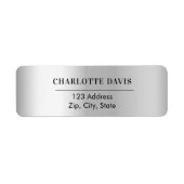 Silberne Rücksendeadresse (Vorne)