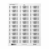 Silberne Rücksendeadresse (Vorne)