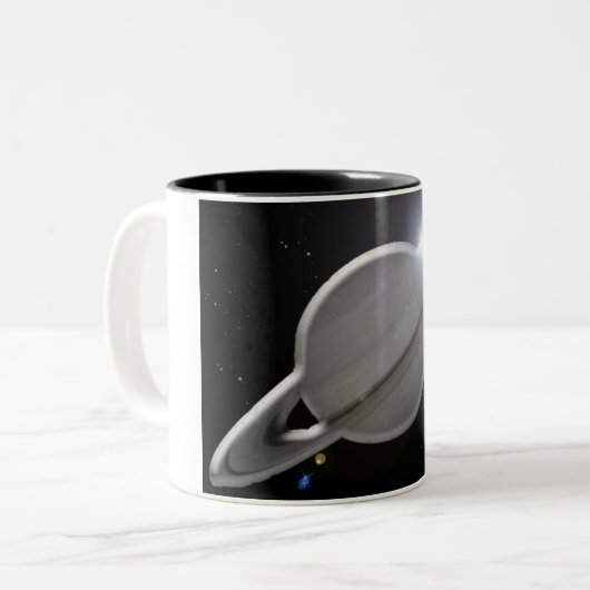silberne Saturn-Tasse Zweifarbige Tasse (Vorderseite Links)