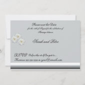 Silberne Save-the-Date-Einladung Save The Date (Rückseite)