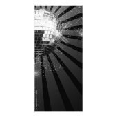 Silberne Schein-Disco-Ball-Anzeige-Gestell-Karte Werbekarte (Hinten)