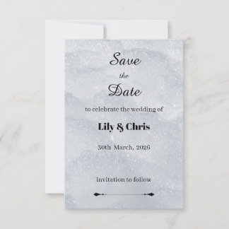 Silberne Schimmernde Filigran-Hochzeitseinladungsk