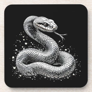 Silberne Schlange Getränkeuntersetzer