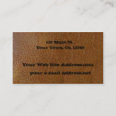 Silberne Schnalle AgedLeather Visitenkarte (Rückseite)