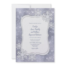 Silberne Schneeflocke-Winter-Hochzeit