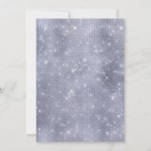 Silberne Schneeflocke-Winter-Hochzeit Einladung (Rückseite)