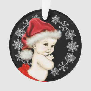 Silberne Schneeflocken Baby Mädchen erstes Weihnac Ornament