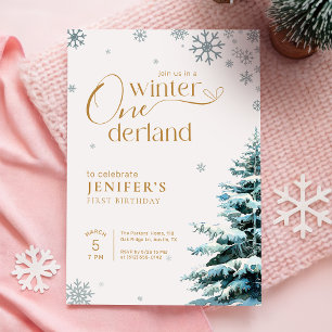 Silberne Schneeglöckchen Winter Onderland 1. Gebur Einladung