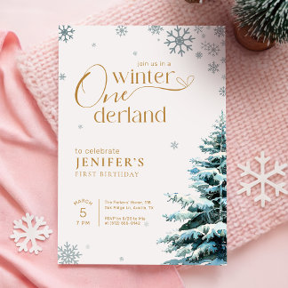 Silberne Schneeglöckchen Winter Onderland 1. Gebur Einladung