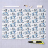 Silberne Schneemänner Seidenpapier (Handwerk)