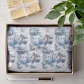 Silberne Schneemänner Seidenpapier (Geschenk)