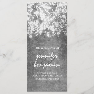 silberne Schnur beleuchtet Hochzeitsprogramme Programm