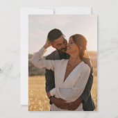 Silberne schwarze Blumenhochzeit Save The Date (Rückseite)