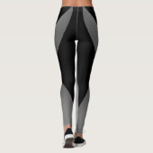 Silberne schwarze Sport-Hosen, die mutiges Leggings (Rückseite)