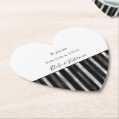 Silberne schwarze Streifen Hochzeit Untersetzer (angewinkelt)