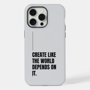Silberne Seide, schwarze Typografie Künstler mächt iPhone 15 Pro Max Hülle