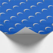 Silberne sichelförmige Monde - Geschenkpapier (Ecke)