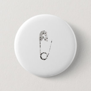 silberne Sicherheitsnadeln Button