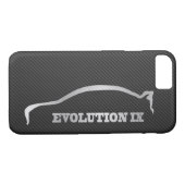 Silberne Silhouette Mitsubishi Evo IX u. Case-Mate iPhone Hülle (Rückseite (Horizontal))