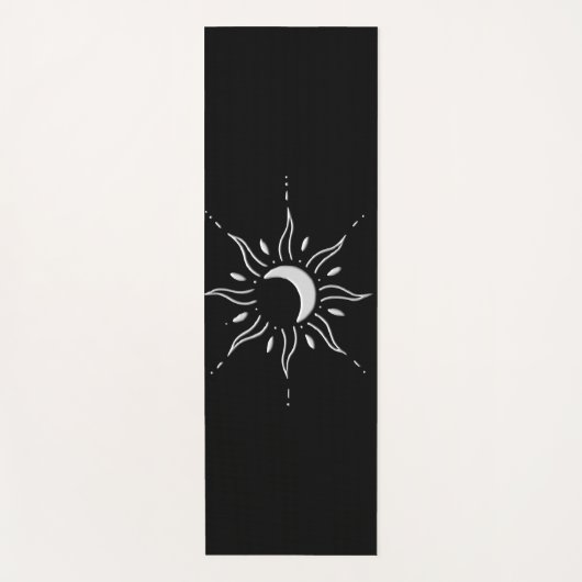 Silberne Sonne Yogamatte (Vorderseite)