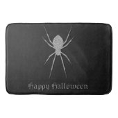 Silberne Spinne Halloween Badematte (Vorderseite)