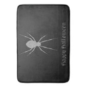 Silberne Spinne Halloween Badematte (Vorderseite Vertikal)