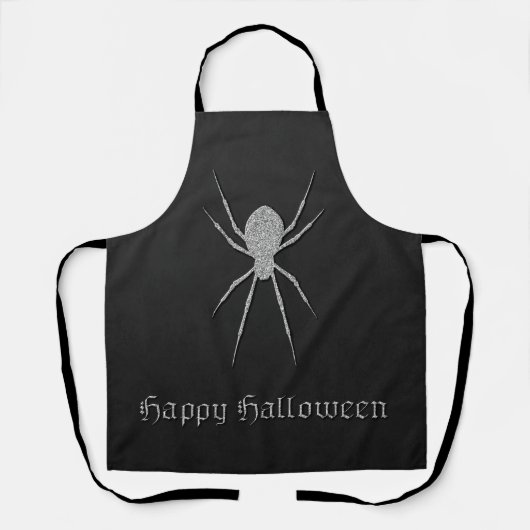 Silberne Spinne Halloween Schürze (Vorderseite)