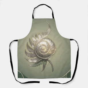 Silberne Spiralfarn-Schale Art Nouveau Schürze