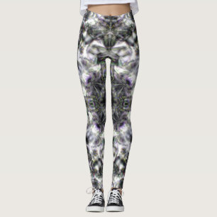 Silberne Spitze Leggings