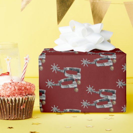 Silberne Sporen Geschenkpapier (Geburtstagsparty)