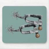 Silberne Sporen Mousepad (Vorne)