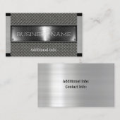 Silberne StahlVisitenkarte Visitenkarte (Vorne/Hinten)