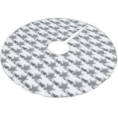 **SILBERNE STERNE** POLYESTER WEIHNACHTSBAUMDECKE (Schrägansicht)