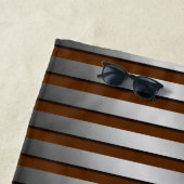 silberne Strandtücher, Streifen, buntes+ Handwerk, Strandtuch (Beispiel)