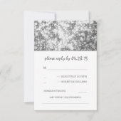 silberne Streichellichter Hochzeitskarten RSVP (Vorderseite)