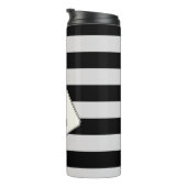 Silberne Streifen auf irgendeiner Farbe irgendein Thermosbecher (Nach rechts gedreht)