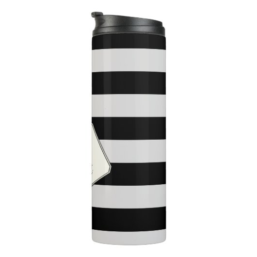 Silberne Streifen auf irgendeiner Farbe irgendein Thermosbecher (Nach rechts gedreht)