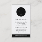 Silberne Streifen der Visitenkarte (Rückseite)