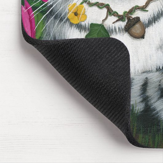 Silberne Tabby-Katzen-Garten-Katze Mousepad (Ecke)