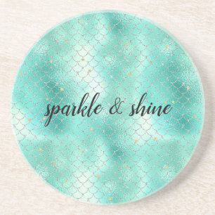 Silberne tadellose Meerjungfrau Getränkeuntersetzer