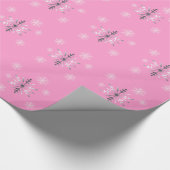 Silberne u. weiße Schneeflocken Geschenkpapier (Ecke)