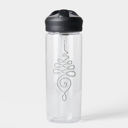 Silberne Unalome-Wasserflasche Trinkflasche (Vorderseite)